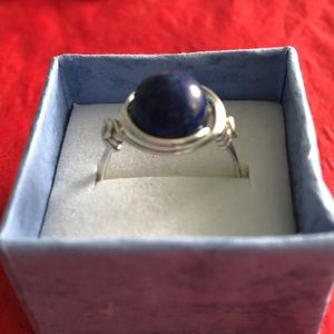 Sterling silver lapis ring